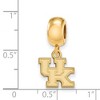 Black Bow Jewelry 14k Yellow Gold Plated Sterling Silver Kentucky Wildcats NCAA Bead Charm - 4 of 4