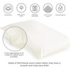 Whisper Organics, Pillow Protector 100% Cotton Pillow Encasements with Zipper, GOTS Certified, Ivory Colored - 3 of 4