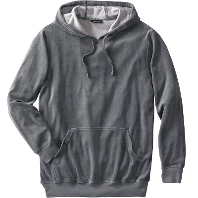 KingSize Men's Big & Tall Tall Velour Long-Sleeve Pullover Hoodie