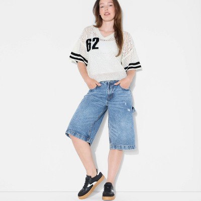Women's Short Sleeve Jersey Pullover Sweater - Wild Fable™