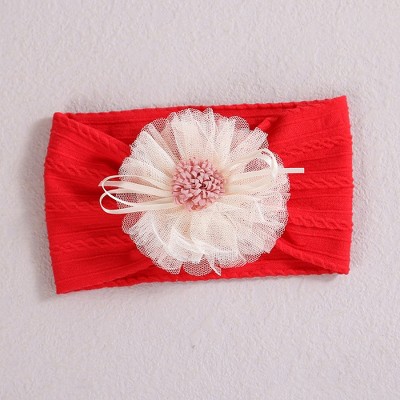 MyKids-Usa Baby Lace Floral Elastic Cotton Headband