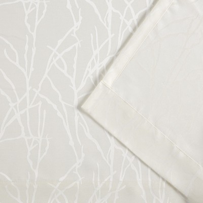 Ivory Light-Filtering Polyester Grommet Window Panel Pair