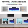 AMERLIFE Fireplace TV Stand with Electric Fireplace LED Lights Console for TV - 3 of 4