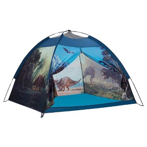Etokfoks Dinosaur Kids Play Tent 61x61x45 Inches Realistic Indoor Outdoor Dome Pop Up Playhouse for Boys Girls Ages 3 to 12 1 Piece - 1 of 4