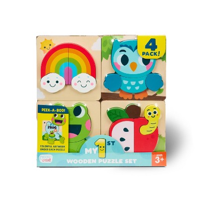 Chuckle &#38; Roar My 1st Wooden Puzzle Set - 4pk_4