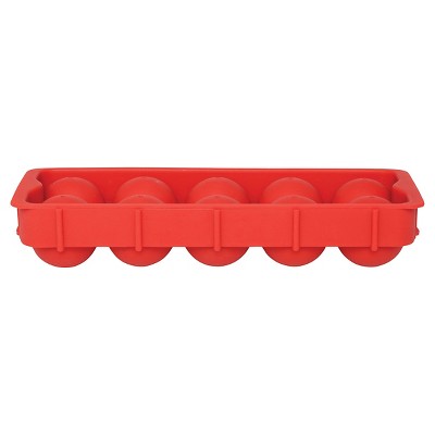 Harold Import Co.10-Cube Cannonball Ice Tray - Red