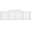 vidaXL Galvanized Iron Arched Gabion Basket, Decorative and Sound-Insulating Garden Barrier with Durable Construction and Wide Application, Silver - image 3 of 4