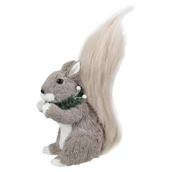 Northlight 12" Standing Squirrel with Neck Wreath Christmas Figure