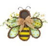 The Lakeside Collection Handcrafted Rattan Bee or Ladybug Wall Decor with Vibrant Yellow Flowers - 3 of 4