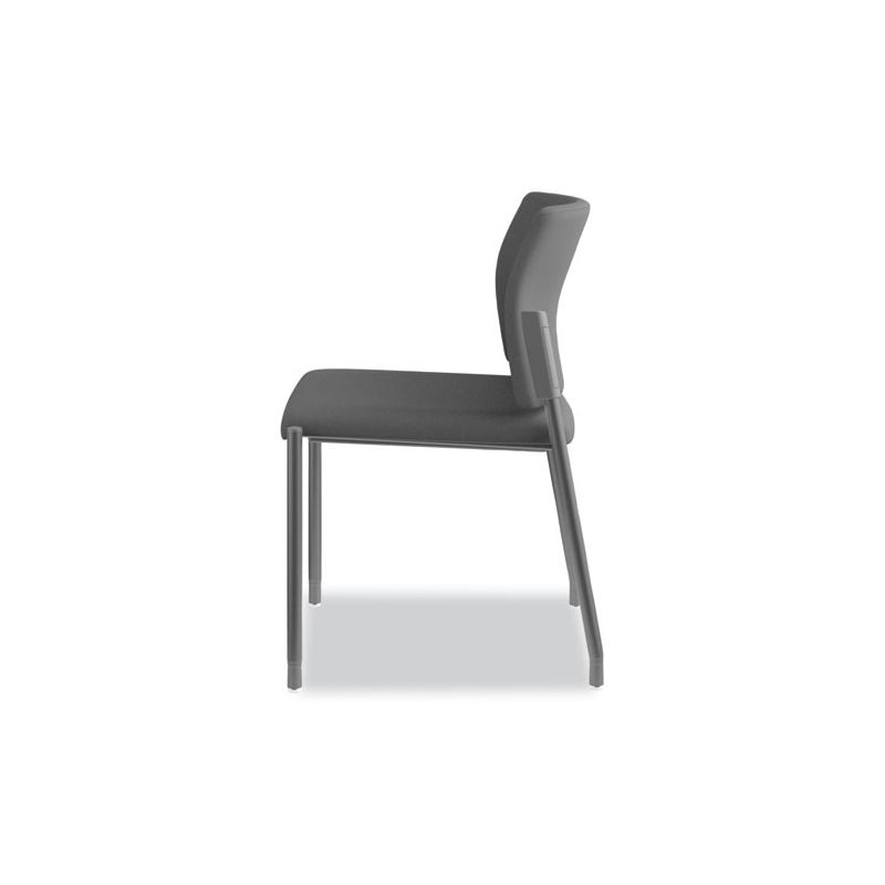 HON Accommodate Series Guest Chair, Fabric Upholstery, 23.5" x 22.25" x 31.5", Black Seat/Back, Textured Black Base, 2/Carton, 2 of 5