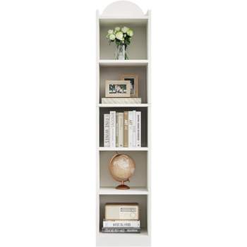 Tribesigns 67" Tall Narrow Bookshelf, Skinny 5 Cube Storage Organizer Bookcase, Slim 6-Shelf Shelving Unit for Small Space, Home Office