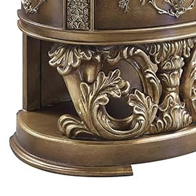 Constantine Baroque Brown & Gold 2-Drawer Nightstand