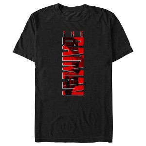 Men's The Batman Red Vertical Silhouette Logo T-Shirt - 1 of 4