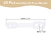 Unique Bargains Clothes Hanger Windproof Plastic Strip Hook Anti-Slip Off Fixed Buckle 20 Pcs - 2 of 3