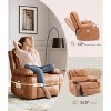 Oversized Electric Recliner Chair-Massage & Heat, 360¡ã Swivel, Remote Control & Cup Holder - Perfect for Living Room, Bedroom, and Nursery - 4 of 4