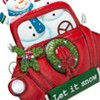 The Lakeside Collection Lighted LED Let It Snow Snowman Couple Red Truck Yard Stake - 2 of 4