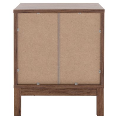 Galio Walnut and Gold 2 Drawer Nightstand