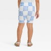 Grayson Mini Toddler Girls' Checkered Bike Shorts - Blue - 2 of 3