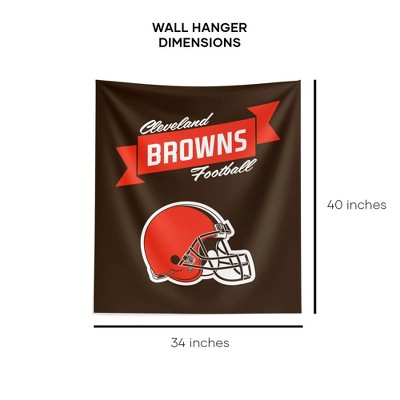 Cleveland Browns Premium Brown and Red Wall Hanging