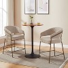 Linon Set of 2 Pernell Counter Height Barstools Beige - 3 of 4