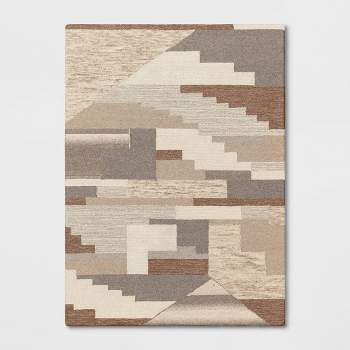 Fairwood Hand Tufted Wool Color Block Area Rug Natural - Project 62™