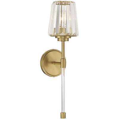 Savoy House Garnet 1 - Light Wall Light in  Warm Brass