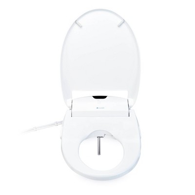 Elongated White Smart Bidet Toilet Seat with Remote