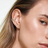 14K Gold Plated Stud & Huggie Set - Dainty CZ Flower & Heart Earrings for Women, Hypoallergenic Jewelry Gift - 3 of 4