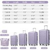 KWPZQEB 6 piece Luggage Set Expandable Suitcase with TSA Lock & Spinner Wheels, ABS Hardside Suitcases with Duffel Bags & Wash Bag, 18/20/24/28INCH - 2 of 4