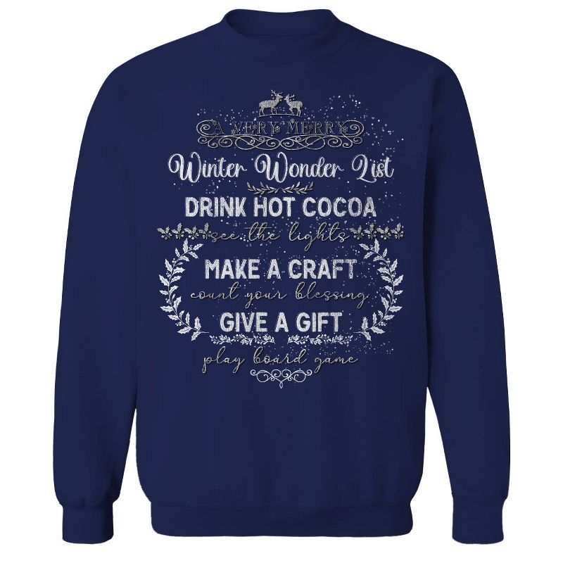 Rerun Island Men's Christmas A Very Merry Winter Long Sleeve Graphic Cotton Sweatshirt, 1 of 2
