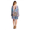 Women's Paisley Bell Sleeve Dress - Velzera - 3 of 4