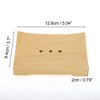 Unique Bargains Square Soap Dish 5.04"x3.7"x0.79" Brown 1 Pc - 4 of 4