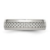 Chisel Stainless Steel Polished with Grey Carbon Fiber Inlay 6mm Band Ring - 4 of 4