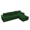 Right Modular Sofa Seat-L-Shaped Compressed Design, Modern Beanbag Style, Yellow - 4 of 4