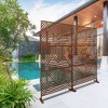 PAGED Outdoor Privacy Screen, Metal Balcony Privacy Screen Outdoor, Freestanding Decorative Fence Privacy Screen for Outside Lawn Garden - 4 of 4