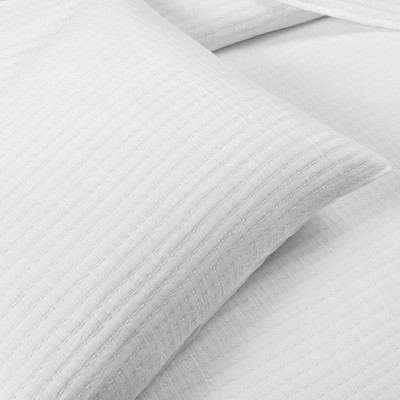 Off-White Cotton Reversible Full Quilt Set
