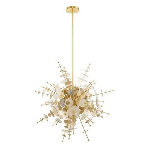 Livex Lighting Circulo 6 - Light Chandelier in  Satin Brass - 1 of 1