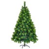6FT Grass Green Christmas Tree, Large Branches Pine Tree, Pre-Lit Set with Tree & Garland & Wreath - 2 of 4