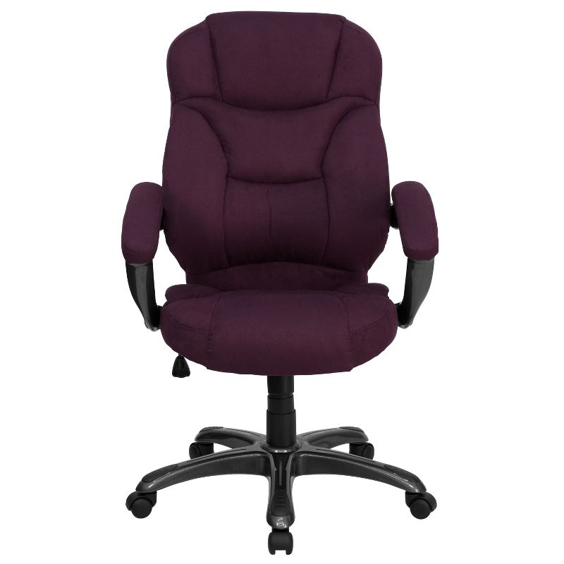 Emma and Oliver High Back Executive Ergonomic Office Chair with Silver Nylon Base and Arms, 4 of 5