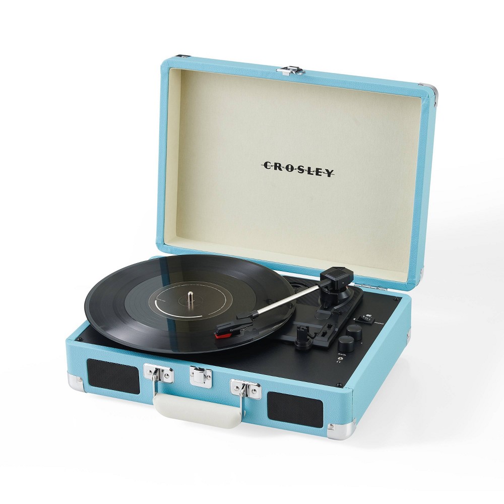Crosley Cruiser Plus Bluetooth Vinyl Record Player - Turquoise: 3-Speed, Belt Drive