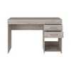 Vynxaria Computer Desk, Two Drawers, One Lower Shelf, Light Gray - 4 of 4