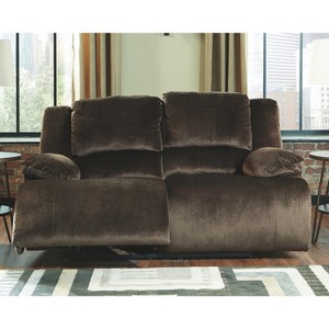 Clonmel Reclining Power Loveseat Chocolate Brown - Signature Design by Ashley, Brown Brown