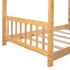 PAGED Twin Size Platform Bed Modern House-Shaped Pine Bed Frame with Headboard and Footboard for Bedroom - 3 of 4