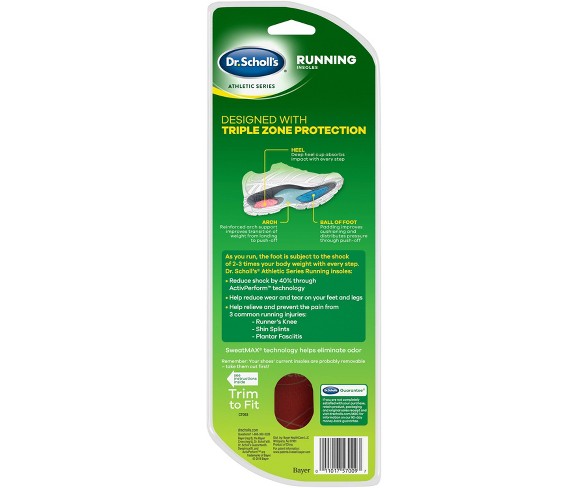 Dr. Scholl's Athletic Series Running Insoles For Women - Size (5.5