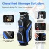 Tangkula 14-Way Golf Cart Bag Golf Club Bag with 14 Ways Organizer Divider Top 9 Zippered Pockets Cooler Bag Umbrella Holder Blue/Grey/Red - 3 of 4