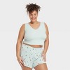 Women's Lace Trim Ribbed Pajama Tank Top - Colsie™ - 2 of 3