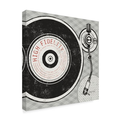 Trademark Fine Art -Michael Mullan 'Vintage Analog Record Player' Canvas Art