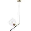Elegant Lighting Ryland 1 light Black and Brass and Clear glass pendant - 4 of 4