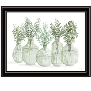 HomeRoots Simply Sage Black Framed Print Wall Art - 1 of 4