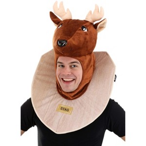 HalloweenCostumes.com One Size   Adult Realistic Animal Headmount Halloween Costume Accessory, White/Natural/Brown - 1 of 4